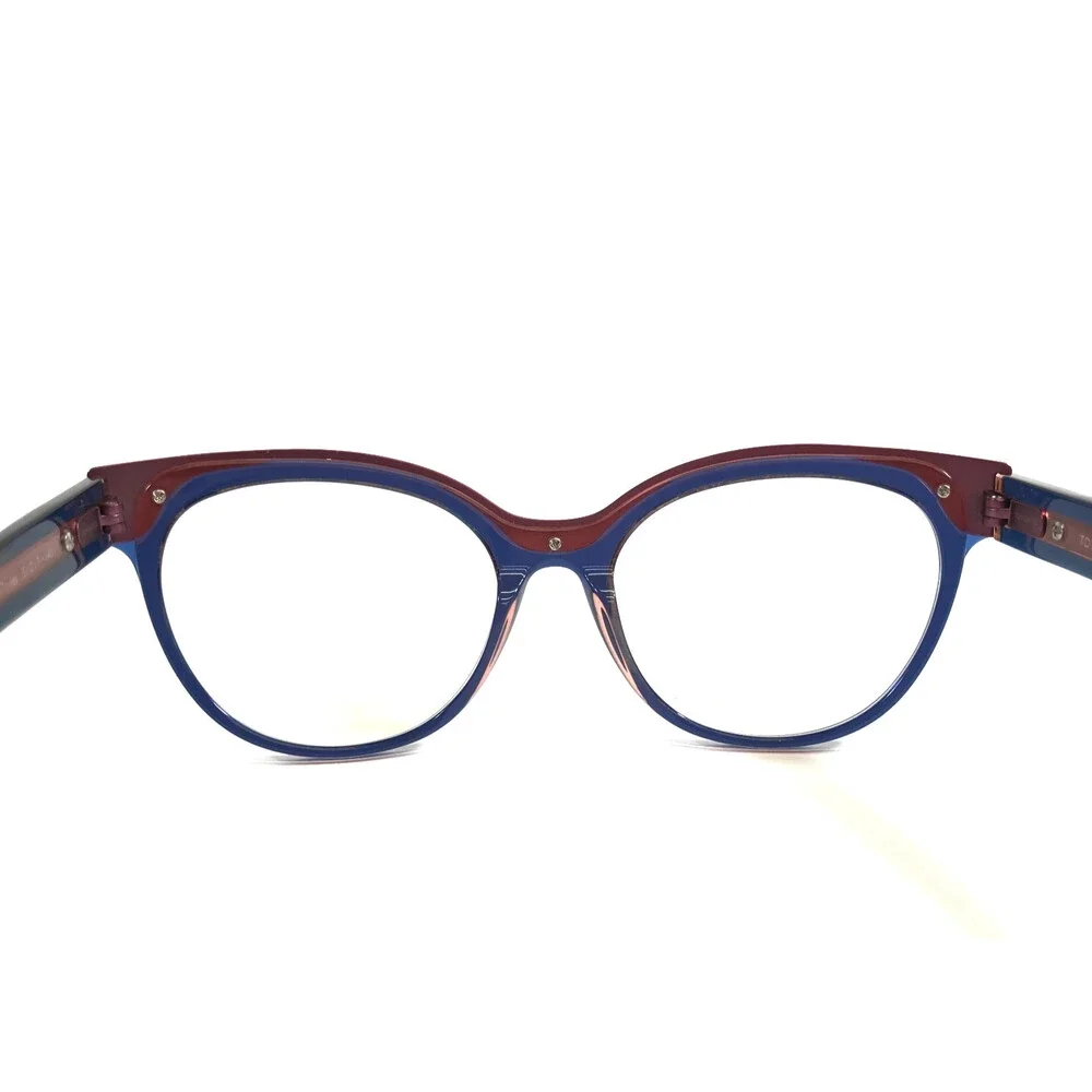 Tom Davies Eyeglasses Frame TD705 Col. 2059 Blue on Pink Cat Eye 51-17-140